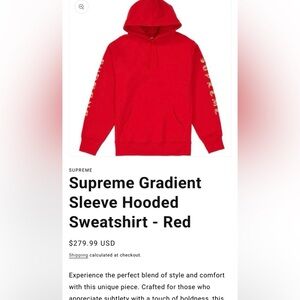 FW18 Supreme Gradiant Hoodie like new